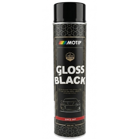 Motip Lakier Akrylowy Czarny Połysk Spray 600ml