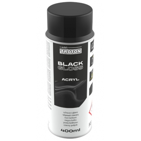 Troton Lakier Akrylowy Spray Czarny Połysk - 400ml