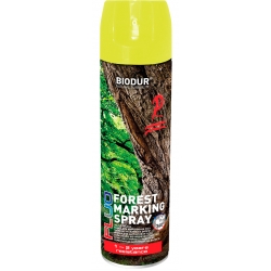 Biodur Farba Fluorescencyjna do Znakowania Drzew Spray Żółty - 500ml