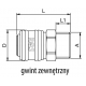 RQS Szybkozłączka Pneumatyczna Gwint Zewnętrzny 1/4"
