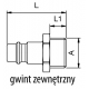 RQS Króciec Pneumatyczny Gwint Zewnętrzny 1/4"