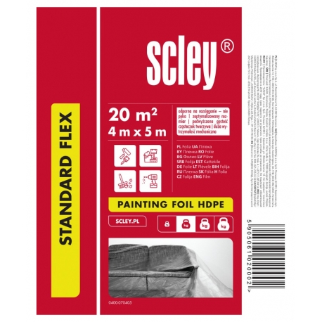 Scley Folia Ochronna HDPE 4x5m Standard Flex 0,007mm